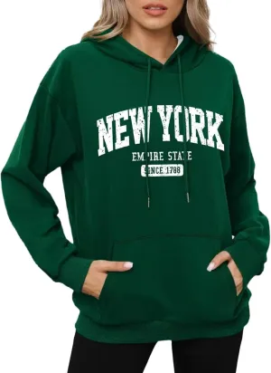 Women Y2K Los Angeles Sweatshirt Hip Hop Letter Print Oversize Hoodie Casual Baggy Harajuku Gothic Pullover Hoodie