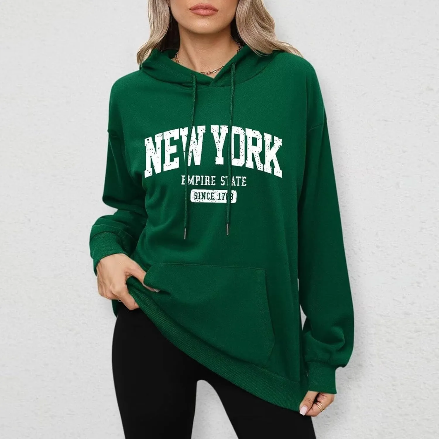 Women Y2K Los Angeles Sweatshirt Hip Hop Letter Print Oversize Hoodie Casual Baggy Harajuku Gothic Pullover Hoodie