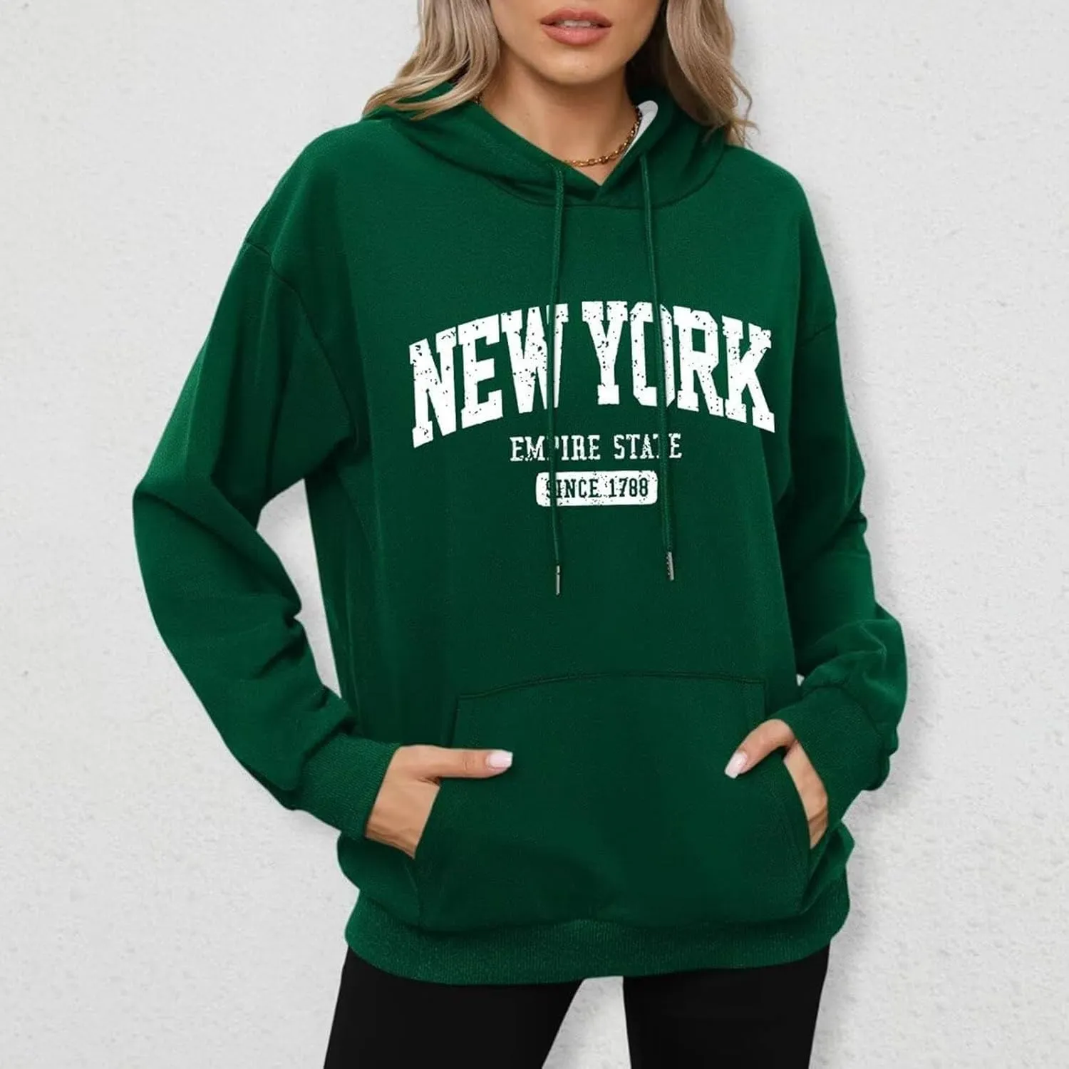 Women Y2K Los Angeles Sweatshirt Hip Hop Letter Print Oversize Hoodie Casual Baggy Harajuku Gothic Pullover Hoodie