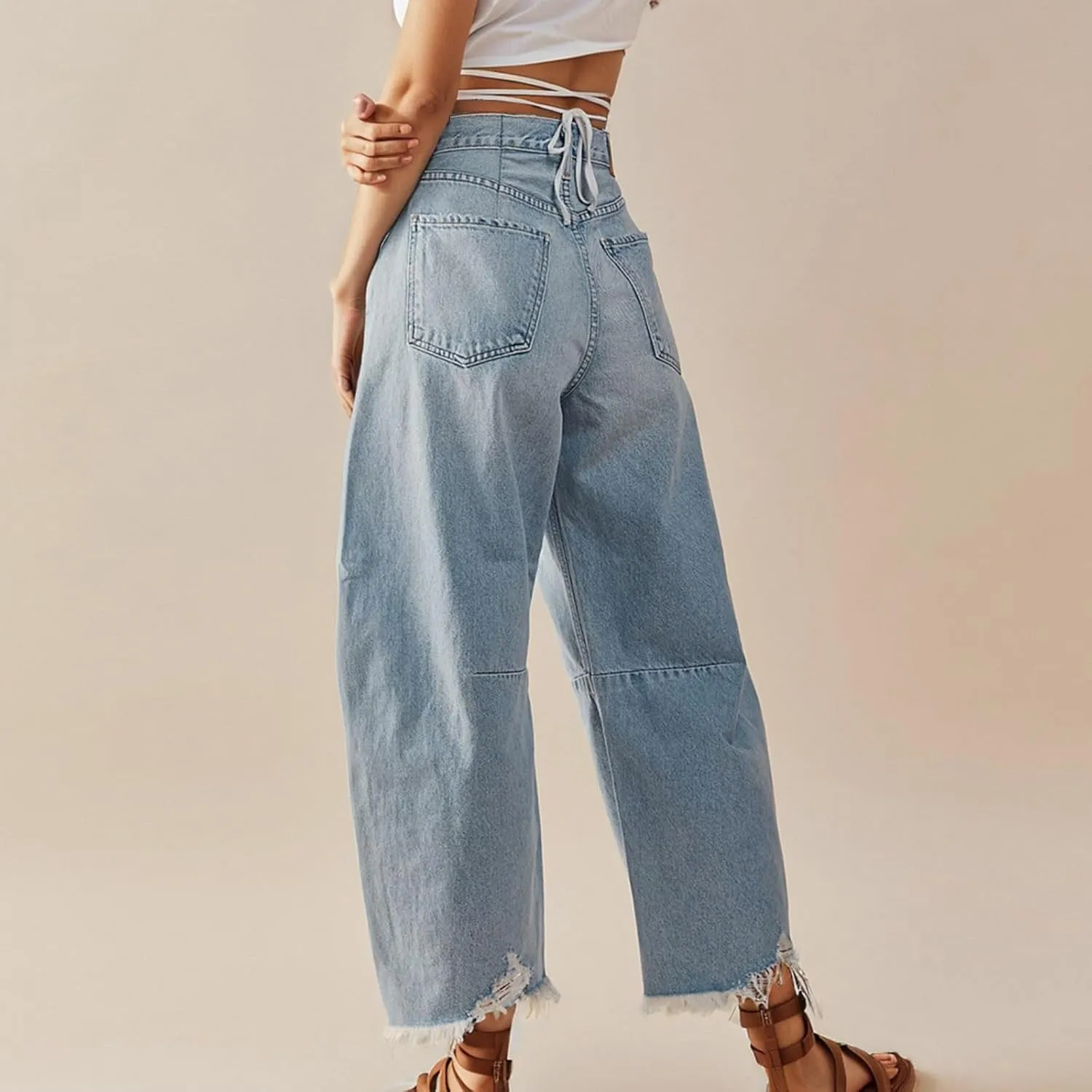 Womens Classic High Waisted Skinny Stretch Butt Lifting Jeans Slim Fit Denim Pants Mid Rise Stretch Straight Leg Jeans