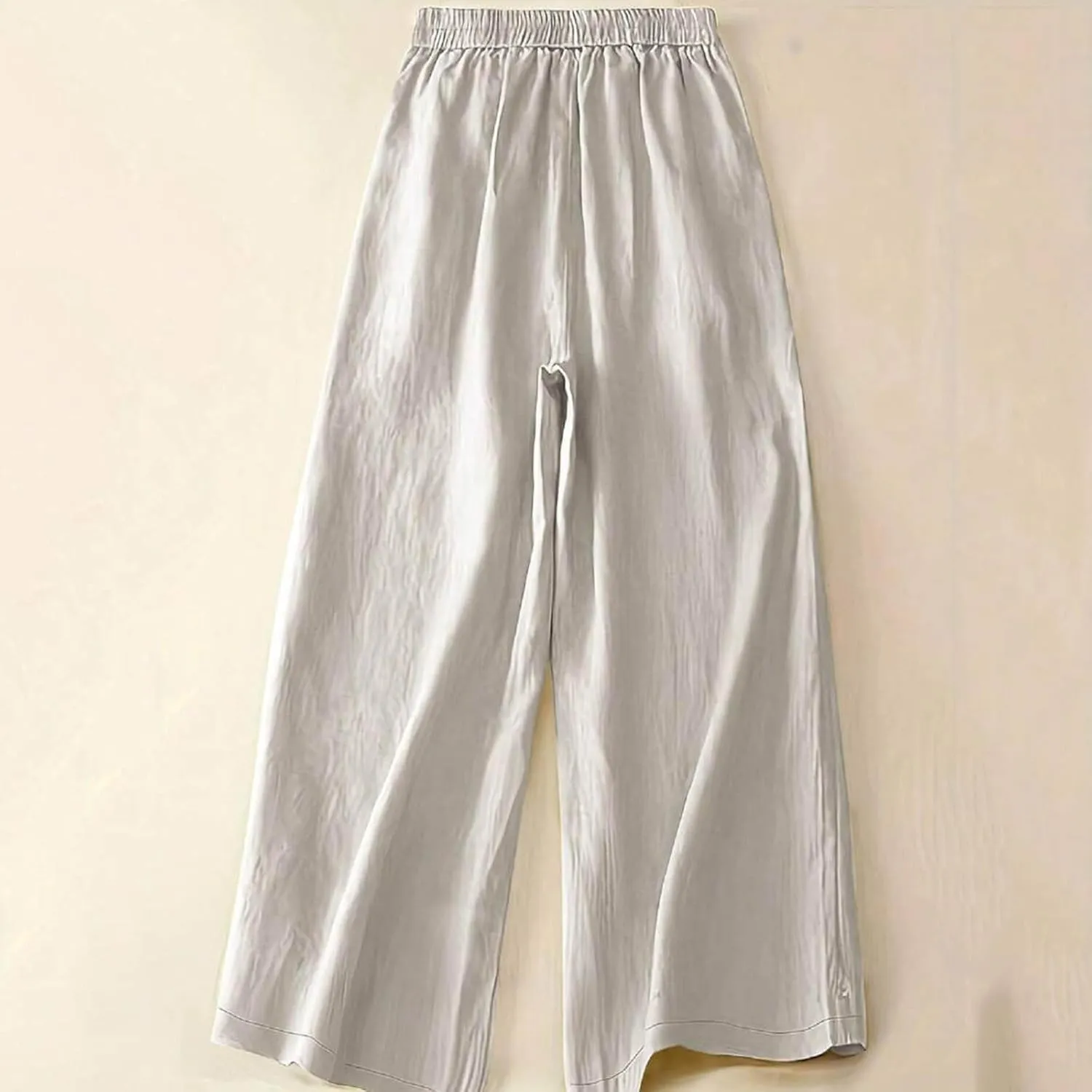 Women's Cotton Casual Linen Pants Loose Wide Leg Pants Loose Lightweight Beach Trousers 2025 Beach Summer Clothes