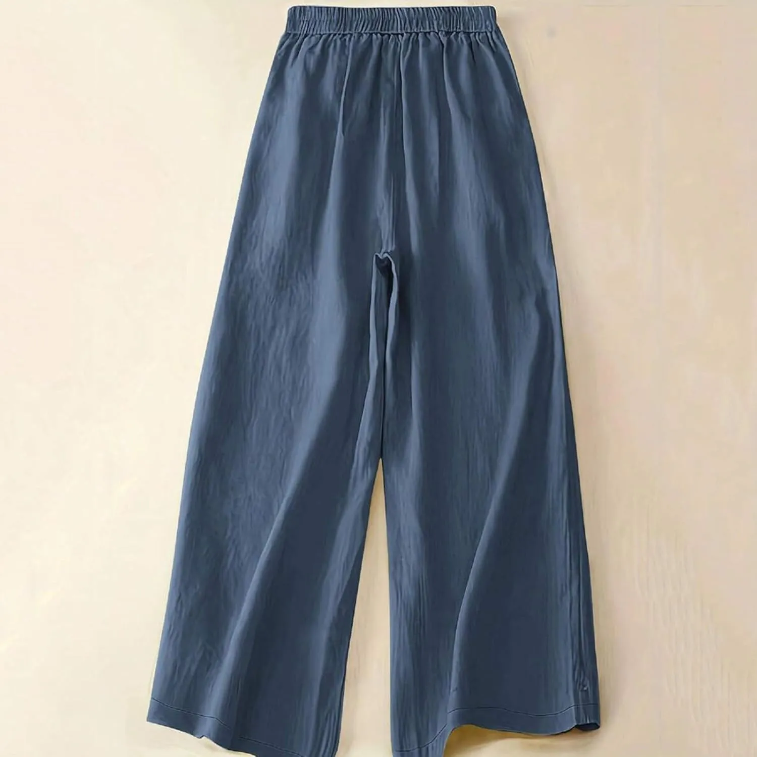 Women's Cotton Casual Linen Pants Loose Wide Leg Pants Loose Lightweight Beach Trousers 2025 Beach Summer Clothes