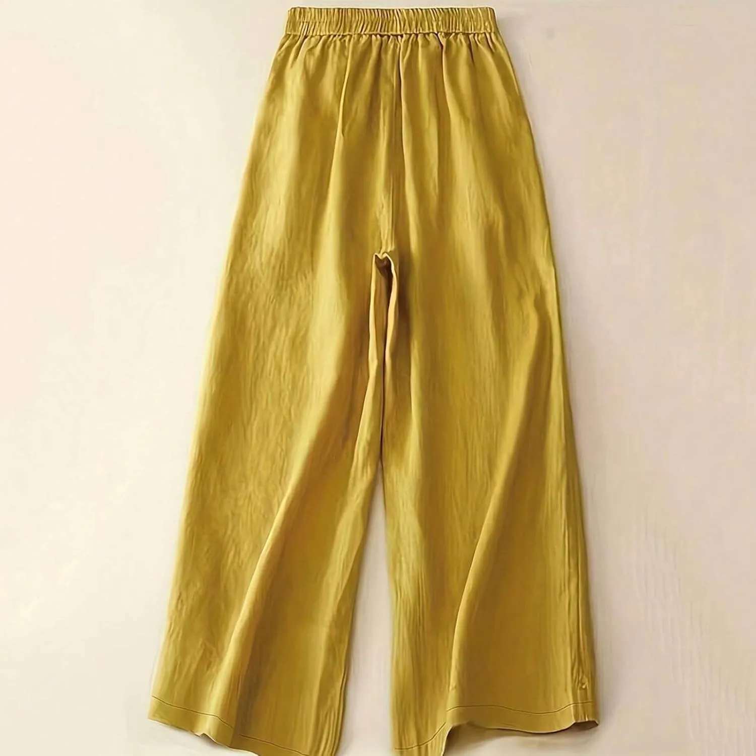 Women's Cotton Casual Linen Pants Loose Wide Leg Pants Loose Lightweight Beach Trousers 2025 Beach Summer Clothes