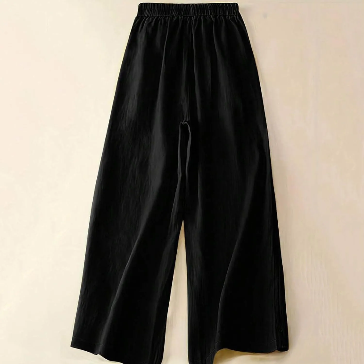 Women's Cotton Casual Linen Pants Loose Wide Leg Pants Loose Lightweight Beach Trousers 2025 Beach Summer Clothes