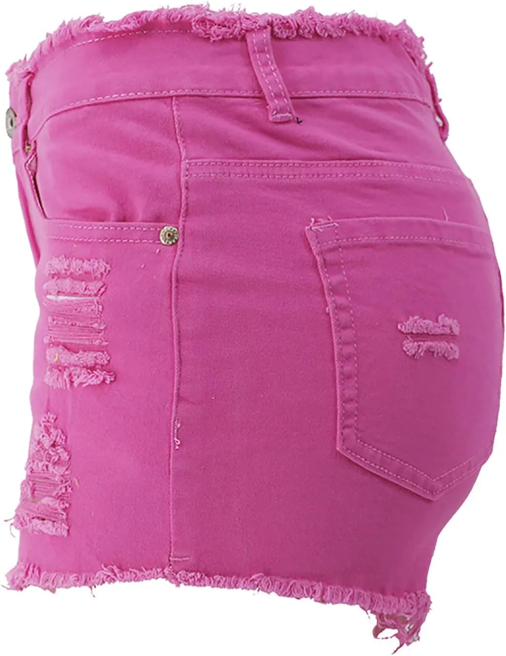 Women's Denim Shorts Hot Shorts Summer Casual High Waisted Raw Hem Stretchy Distressed Ripped Shorts with Pockets