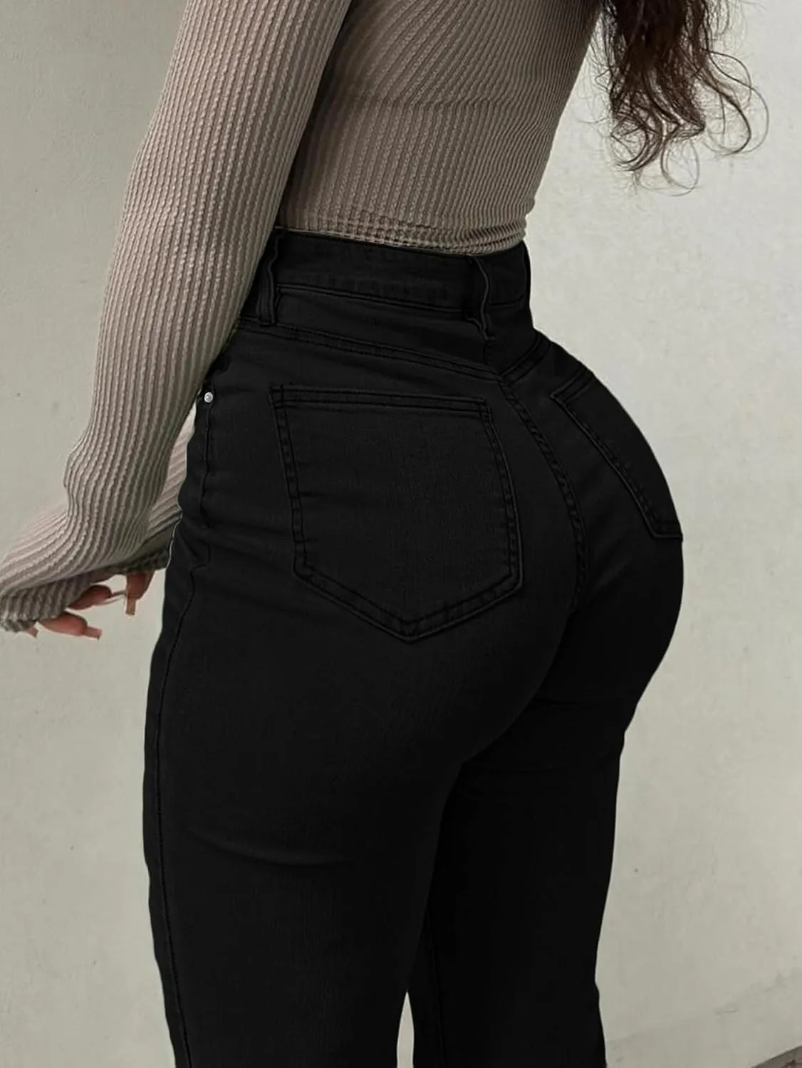 Women's Flare Bell Bottom Jeans High Waisted Wide Leg Bootcut Jeans Stretchy Denim Pants Y2k Streetwear Jeans Women