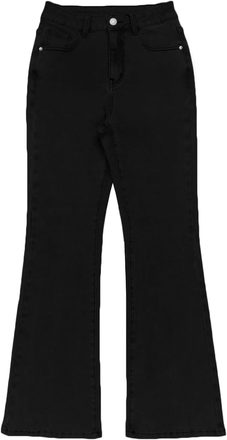 Women's Flare Bell Bottom Jeans High Waisted Wide Leg Bootcut Jeans Stretchy Denim Pants Y2k Streetwear Jeans Women