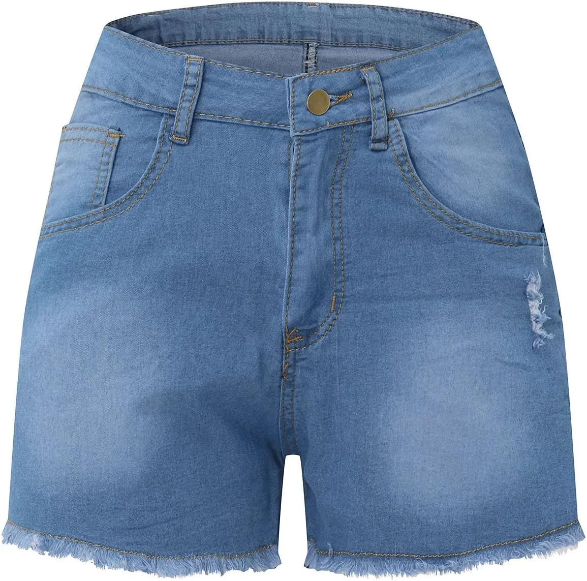Womens Jean Shorts High Waisted Stretchy Denim Shorts Sexy Summer Hot Pants with Pockets Tummy Control Jean Shorts