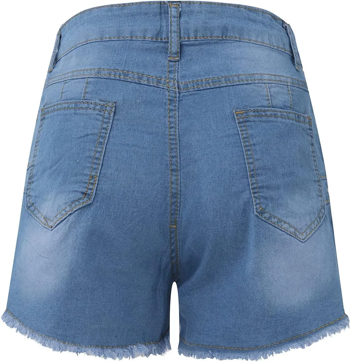 Womens Jean Shorts High Waisted Stretchy Denim Shorts Sexy Summer Hot Pants with Pockets Tummy Control Jean Shorts