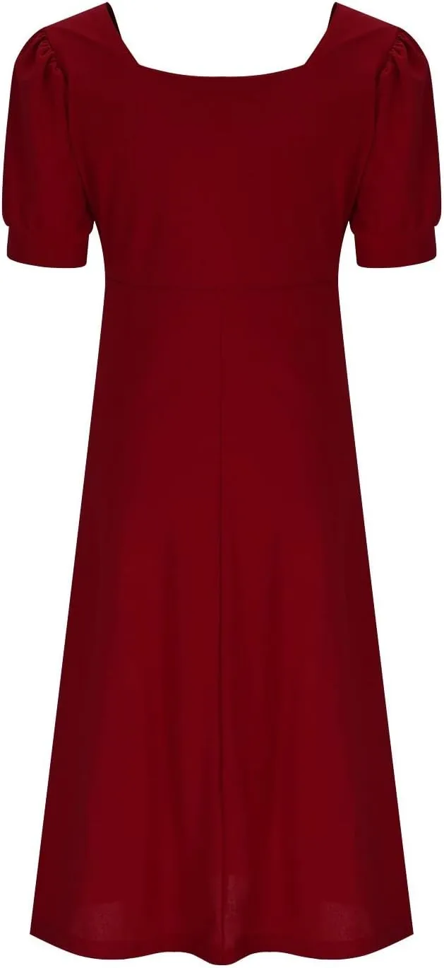 Womens Short Sleeve Summer Dresses Crewneck Solid Color Midi Dress Loose Fit Shift Dress 2025