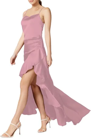 Women's Summer Bodycon Maxi Dress Spaghetti Strap Sleeveless Ruffle Mermaid Cocktail Formal Wedding Guest Long Dresses