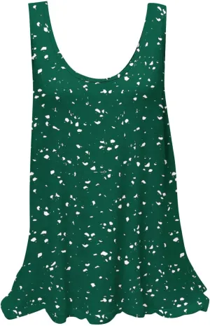 Womens Tank Tops Hawaiian Dressy Printed Casual Crew Neck Sleeveless Shirts 2025 Trendy Summer Beach Ruffled Tank Top
