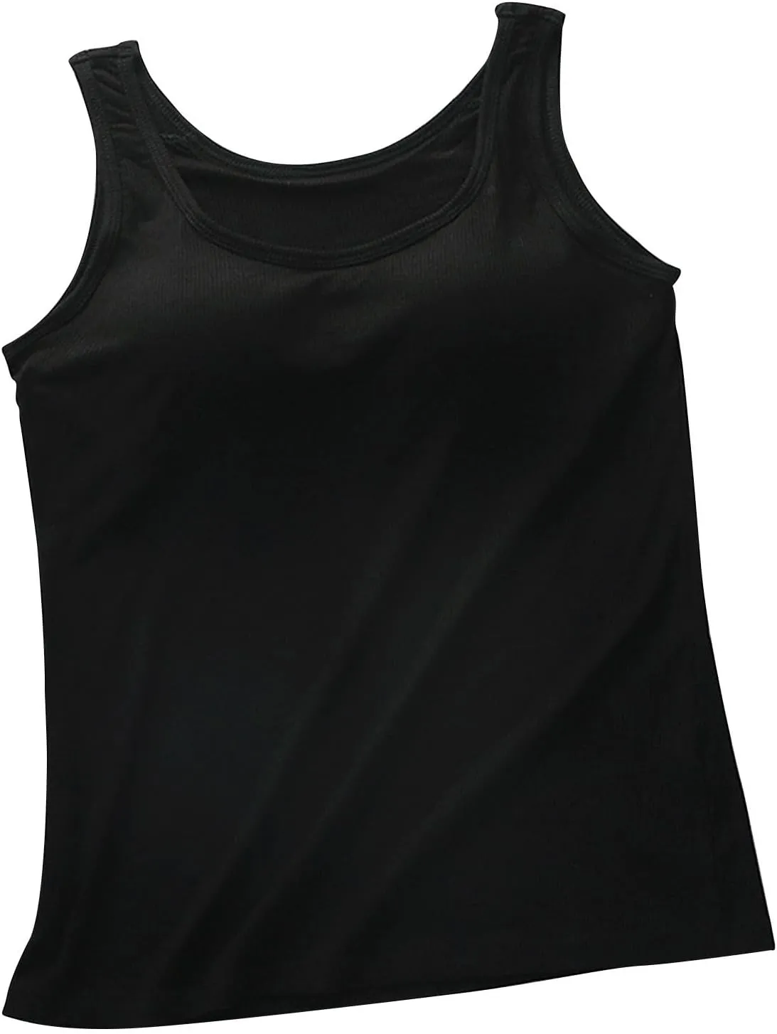 Womens Tank Tops with Built in Bra Summer Casual Basic Modal Padded Yoga Shirts Loose V Neck Workout Camisoles Tees
