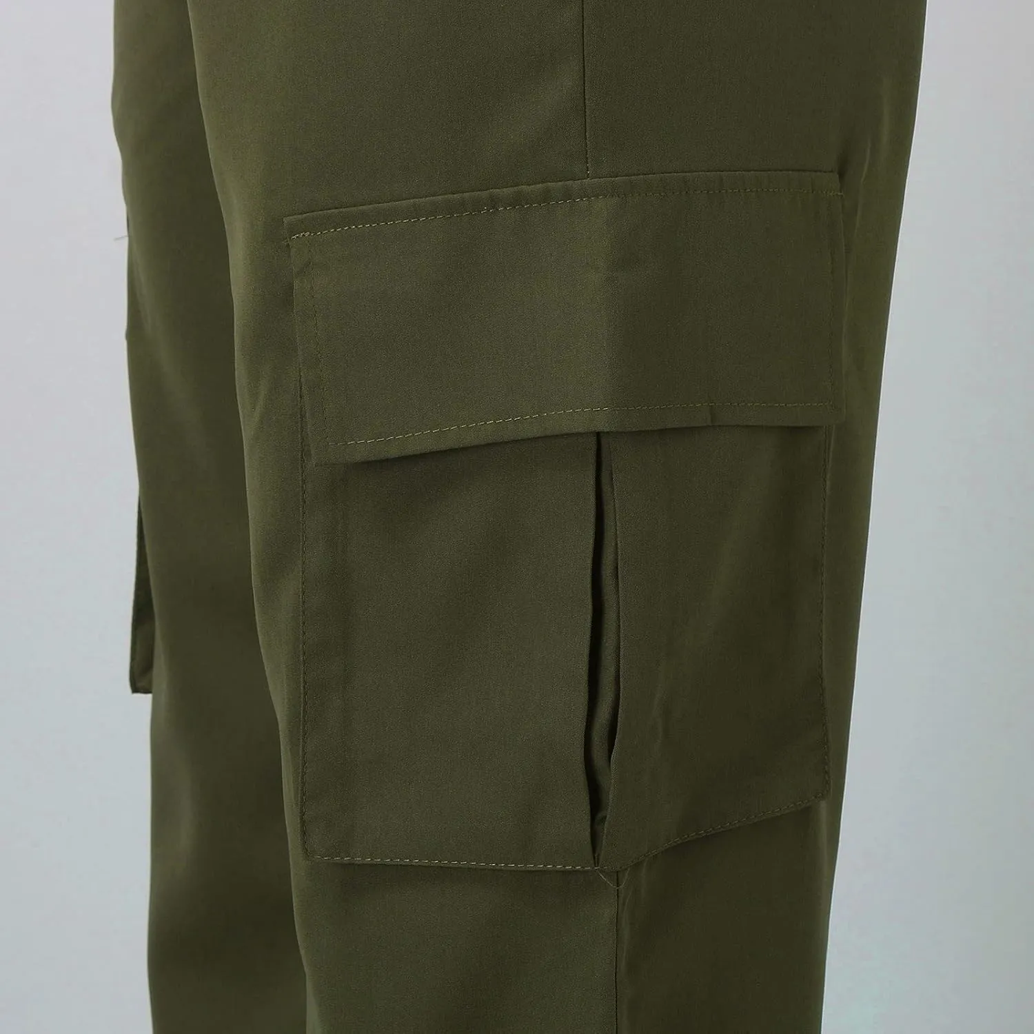 Women's Wide Leg Cargo Pants Plus Size Loose Elastic High Waisted Straight Leg Pants Y2k Loose Solid Lounge Trousers