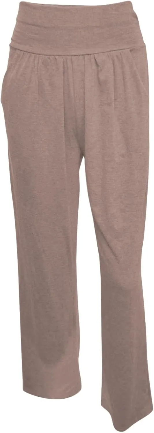 Women's Yoga Jogging Long Pants Casual Wide Straight Leg Loose Fit Bottoms High Waisted Elastic Athletic Workout Trousers