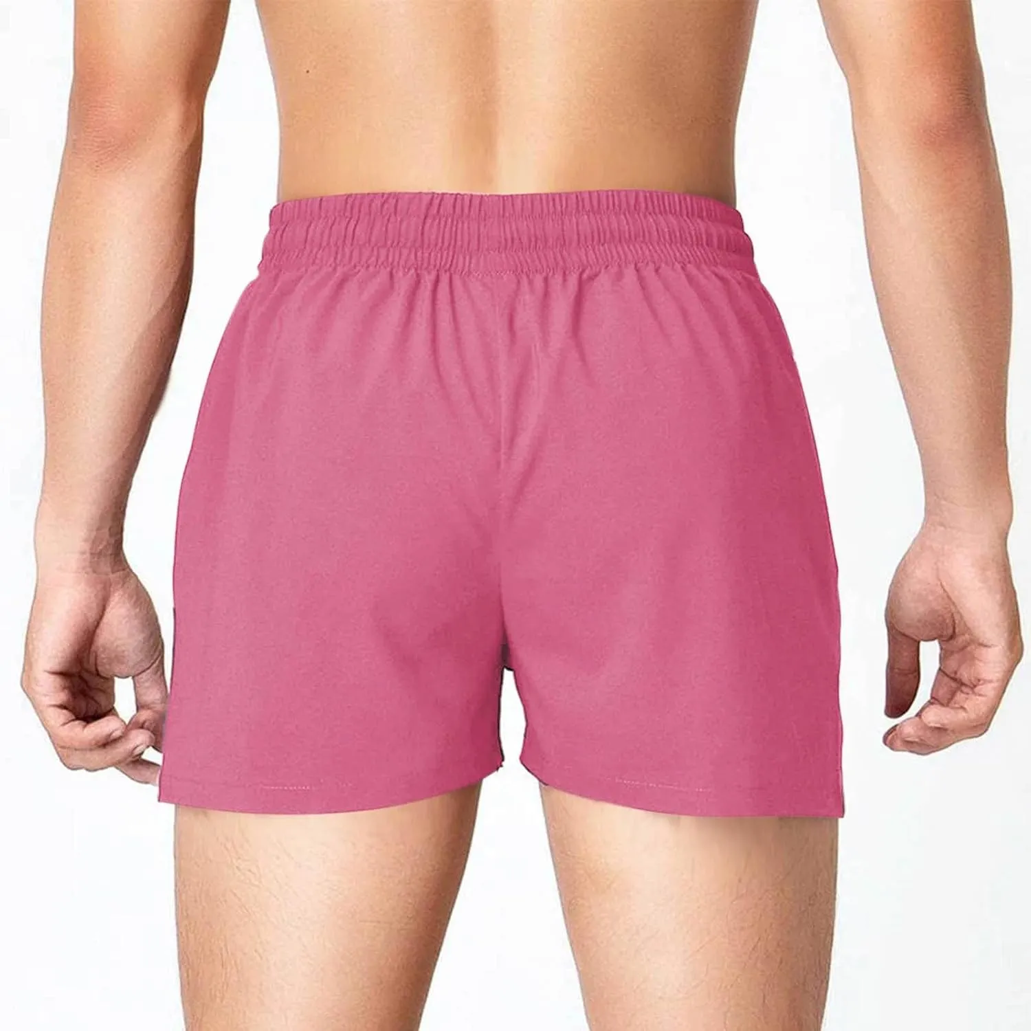Xiaojmake Men's Running Shorts Quick Dry Athletic Gym Shorts with Zipper Pockets Water Resistant Workout Training Shorts